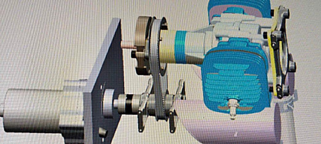 Two-stroke engine and starter drive